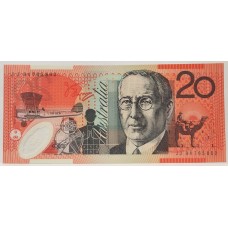 AUSTRALIA 1994 . TWENTY 20 DOLLARS BANKNOTE . EVANS/FRASER . ERROR . NO VARNISH . ROUGH FINISH